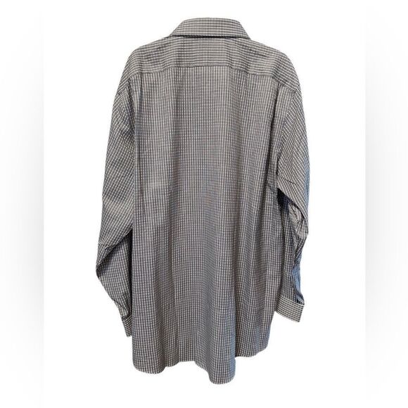 NWT Kirkland Signature Men’s Black Plaid Button Down Dress Shirt - Neck 19/2XL - Picture 8 of 9